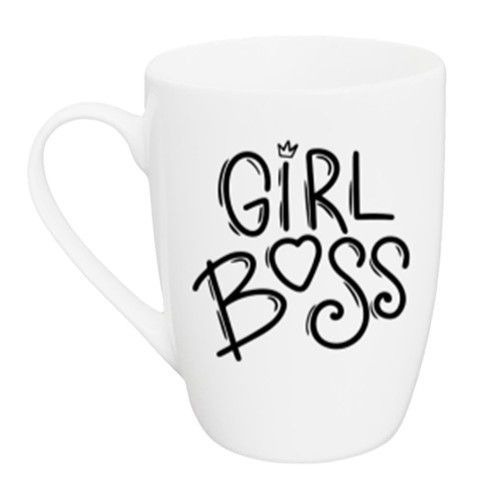 Чашка Kvarta 360мл  "Girl boss black" в подар. кор. 213417-7 фото