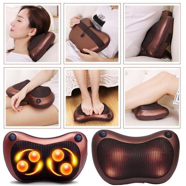 Масажна подушка для шиї автомобільна Car and Home Massage Pillow 258965 фото